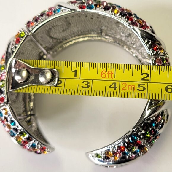 Multicolored Cuff Bangle Bracelet - Picture 8 of 16